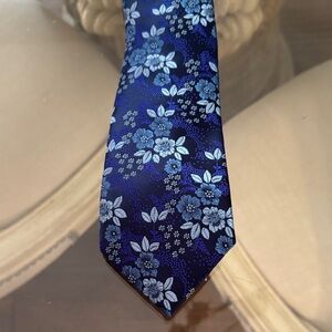 Floral Blue Tie
